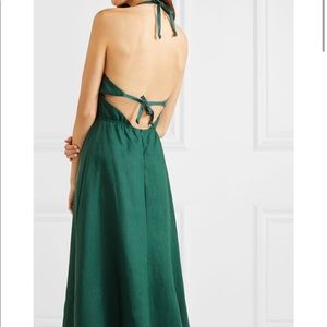 Beautiful reformation linen forest green dress